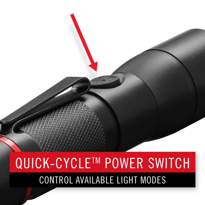 Coast HX5R 620 Lumen Rechargeable LED Flashlight with Slide Focus and CR123 Compatible, Batteries Included - Image 4